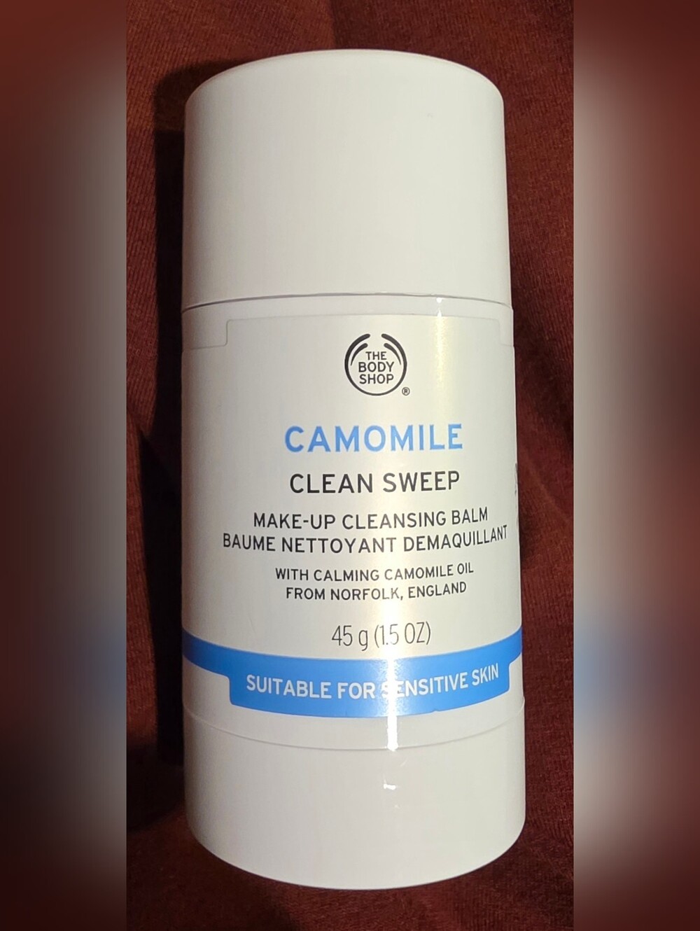 The Body Shop Camomile Clean Sweep Cleansing Balm — White with Blue Accent